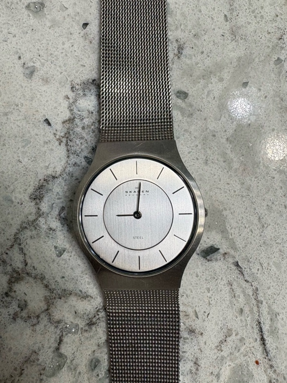 New Battery - Skagen Silver Minimal Mesh Band Watch